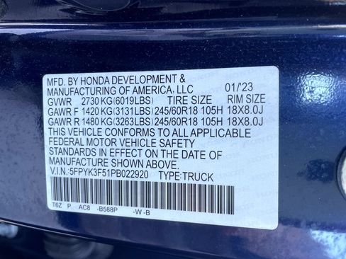 Used 2023 Honda Ridgeline RTL image 21