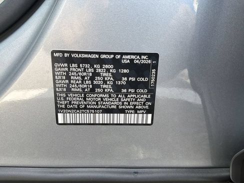 New 2026 Volkswagen Atlas SE FWD image 24
