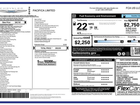 Used 2026 Chrysler Pacifica Limited FWD image 5