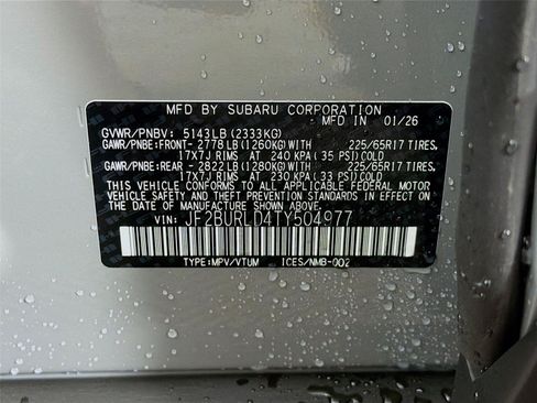 New 2026 Subaru Outback Wilderness AWD/4WD image 32