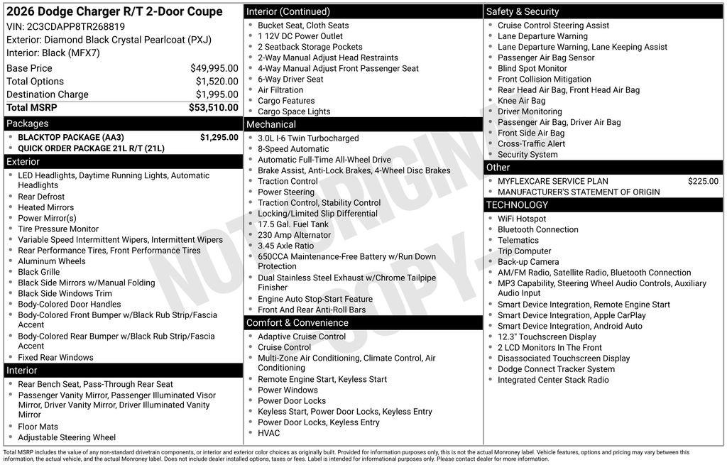 New 2026 Dodge Charger R/T w/ Blacktop Package AWD/4WD image 7