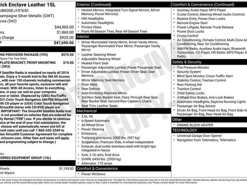 Used 2014 Buick Enclave Leather w/ Trailering Provision Package image 4