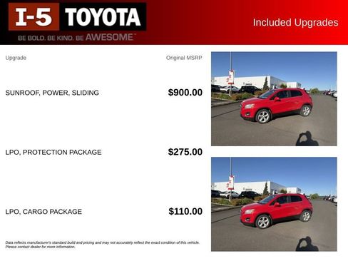 Used 2015 Chevrolet Trax LTZ w/ LPO, Protection Package FWD image 7