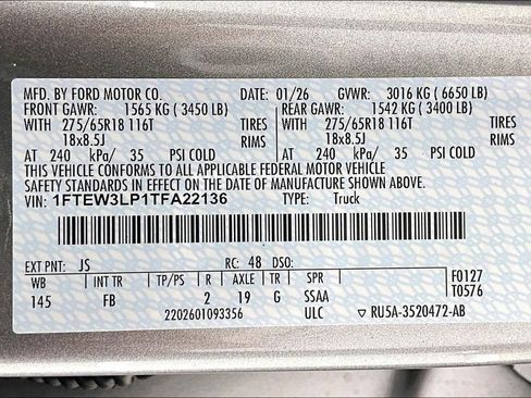 New 2026 Ford F150 XLT w/ Equipment Group 302A MID image 8