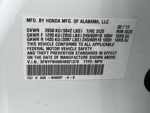 Certified 2017 Honda Pilot EX-L image 28