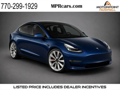 Used 2021 Tesla Model 3 Long Range AWD/4WD image 1