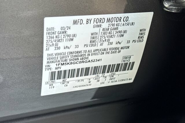 Certified 2024 Ford Explorer ST w/ Equipment Group 401A AWD/4WD image 29