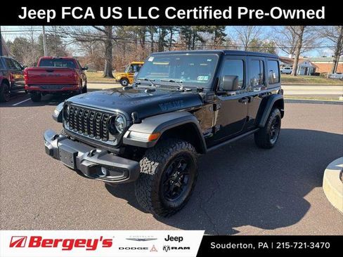 Certified 2025 Jeep Wrangler Unlimited Sport S 4xe AWD/4WD image 1
