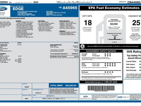 Used 2012 Ford Edge Limited AWD/4WD image 4