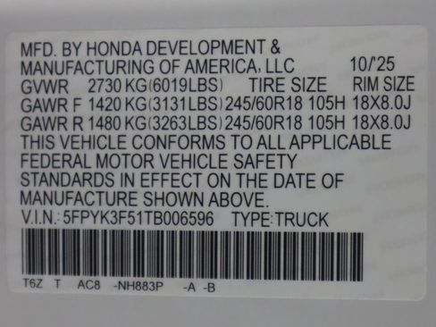 New 2026 Honda Ridgeline RTL image 24