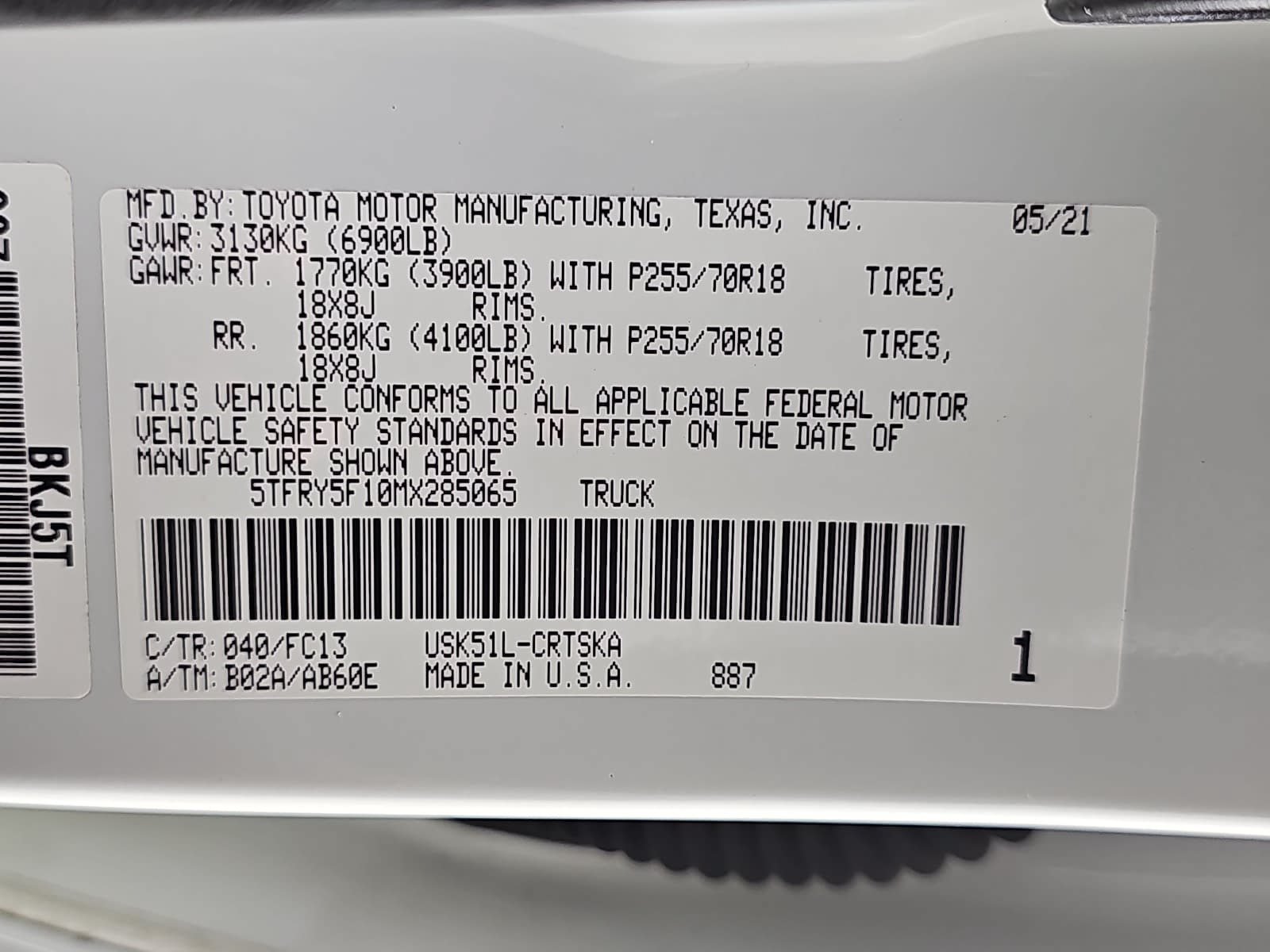 Used 2021 Toyota Tundra SR5 RWD image 30
