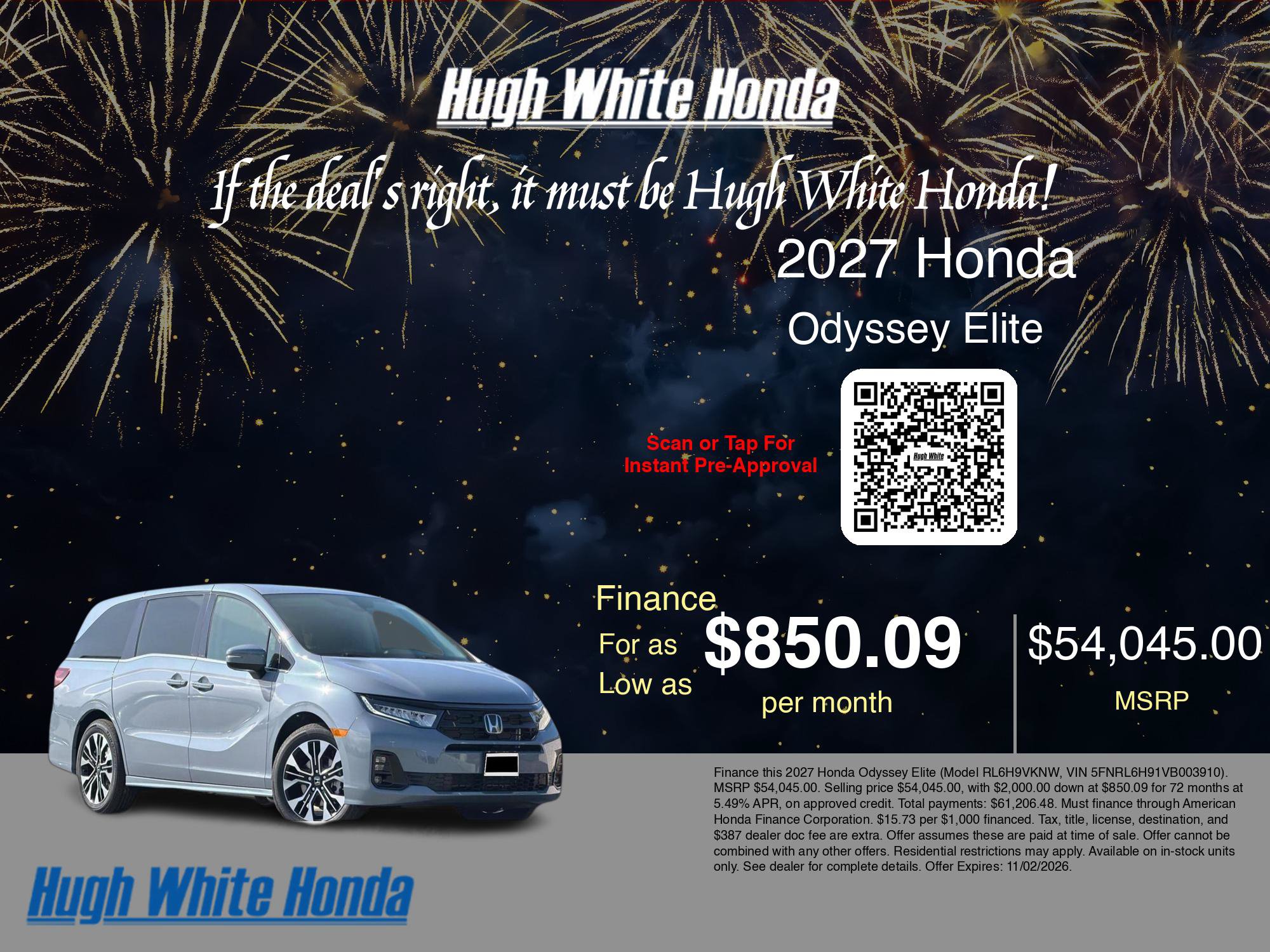 New 2027 Honda Odyssey Elite image 8