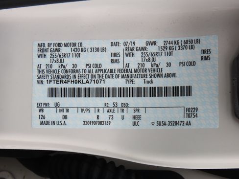 Used 2019 Ford Ranger Lariat w/ Equipment Group 501A Mid image 44