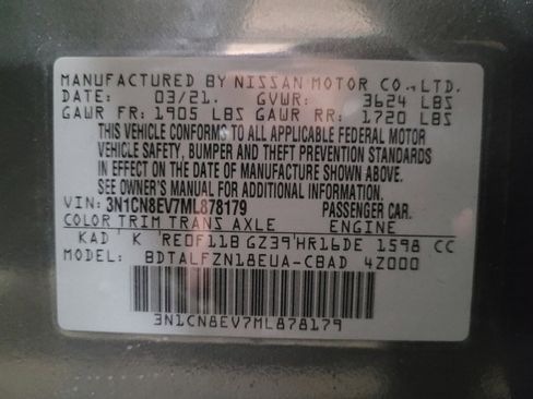 Used 2021 Nissan Versa SV FWD image 33