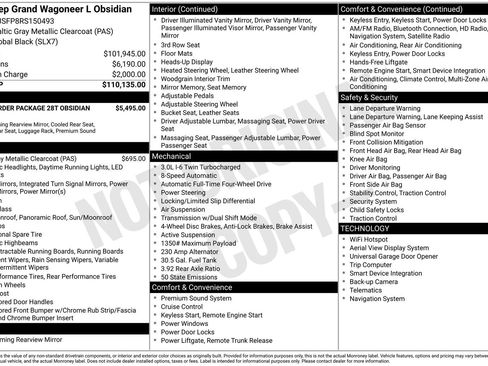 Used 2024 Jeep Grand Wagoneer L Series II w/ Quick Order Packagew 28T image 38