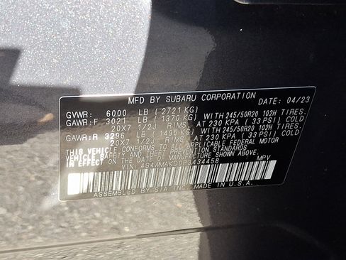 Certified 2023 Subaru Ascent Onyx Edition Limited image 27