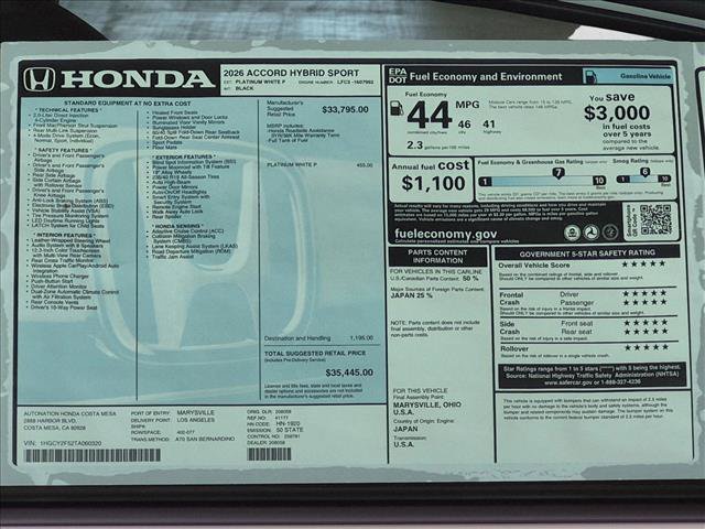 New 2026 Honda Accord Sport image 17