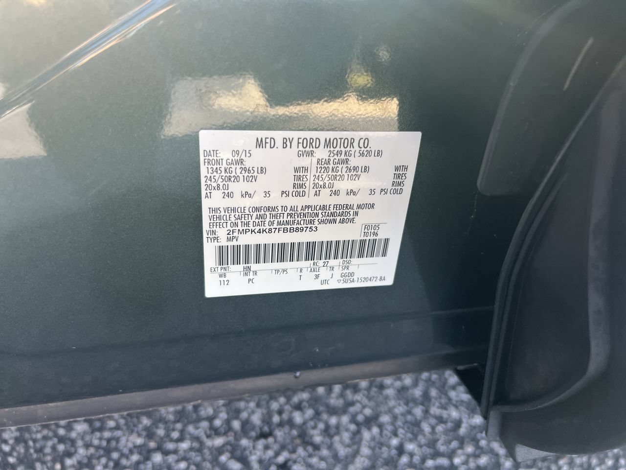 Used 2015 Ford Edge Titanium w/ Equipment Group 302A AWD/4WD image 37