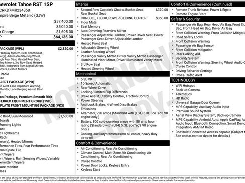 Used 2021 Chevrolet Tahoe RST w/ Luxury Package RWD image 4