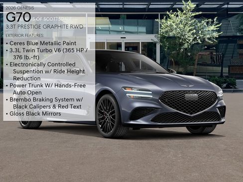 New 2026 Genesis G70 3.3T Prestige image 3