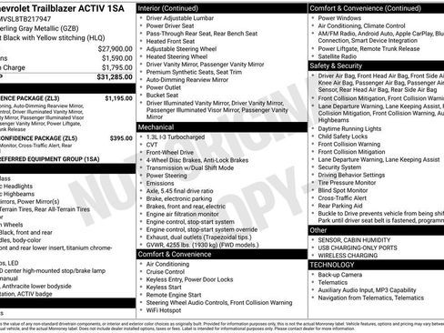 New 2026 Chevrolet TrailBlazer ACTIV w/ Convenience Package FWD image 4
