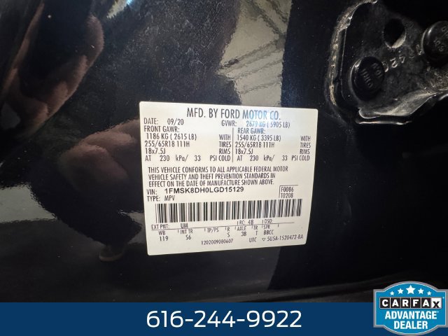 Used 2020 Ford Explorer XLT w/ Equipment Group 202A AWD/4WD image 27