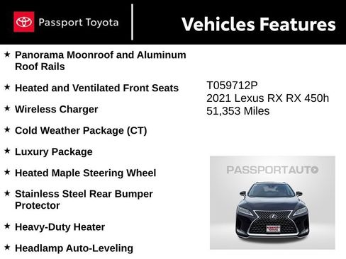 Used 2021 Lexus RX 450h AWD w/ Luxury Package image 11