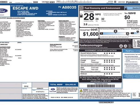 Used 2023 Ford Escape Active w/ Tech Pack #1 AWD/4WD image 42