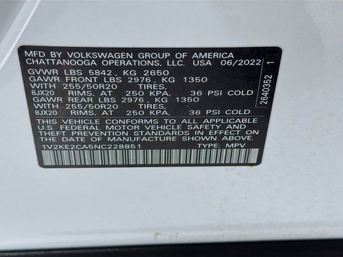 Used 2022 Volkswagen Atlas Cross Sport SE w/ Panoramic Sunroof Package AWD/4WD image 32