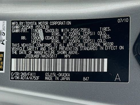 Used 2010 Toyota FJ Cruiser 4WD image 30