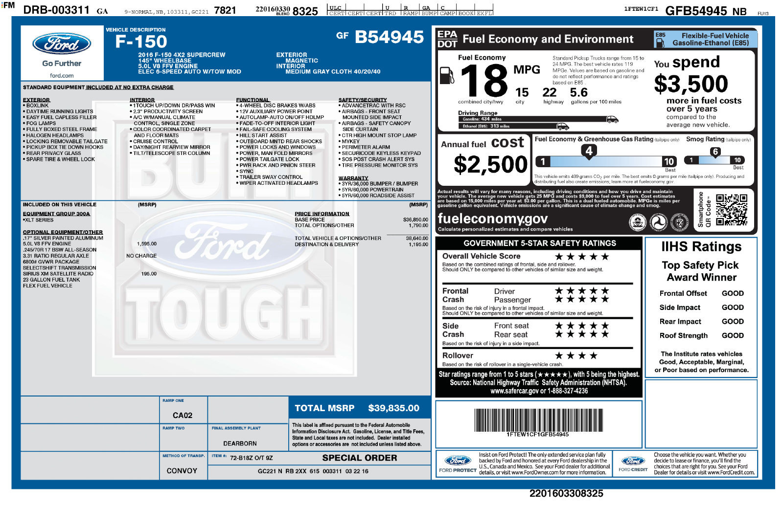 Used 2016 Ford F150 XLT RWD image 1