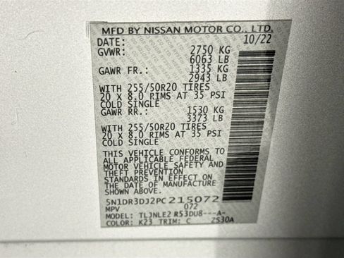 Used 2023 Nissan Pathfinder Platinum w/ Cargo Package AWD/4WD image 34