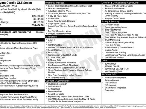 Used 2024 Toyota Corolla XSE FWD image 37