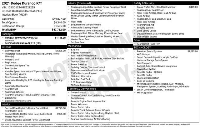 Used 2021 Dodge Durango R/T w/ Trailer Tow Group IV AWD/4WD image 4