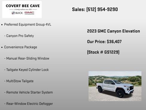 Certified 2023 GMC Canyon Elevation w/ Convenience Package AWD/4WD image 6