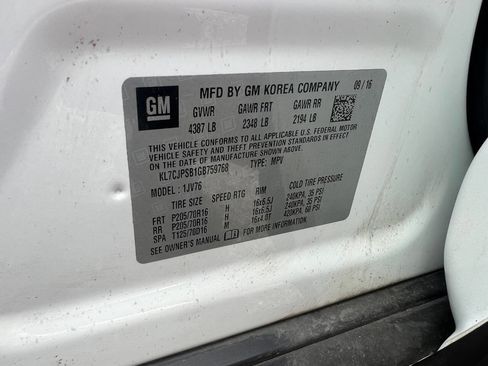 Used 2016 Chevrolet Trax LT w/ LPO, Protection Package image 17