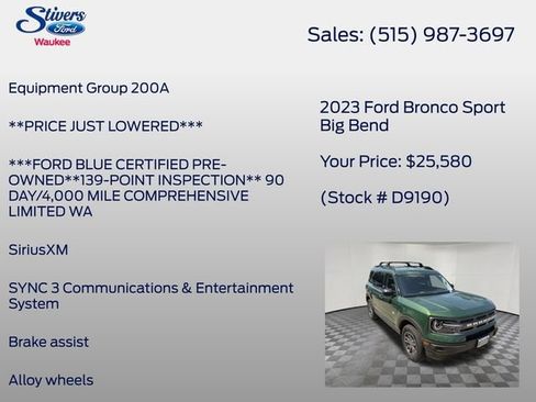 Used 2023 Ford Bronco Sport Big Bend AWD/4WD image 8