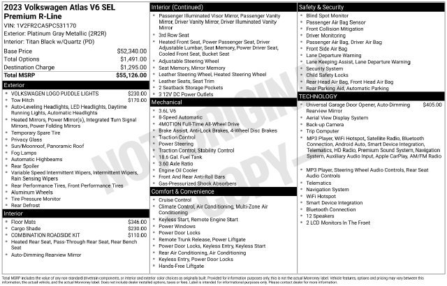 Certified 2023 Volkswagen Atlas SEL Premium AWD/4WD image 39