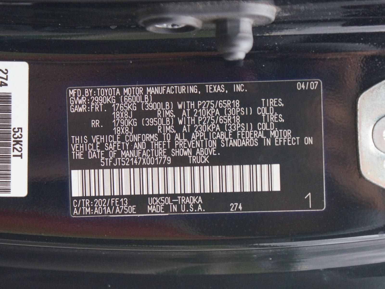 Used 2007 Toyota Tundra 2WD Regular Cab w/ TRD Off-Road Pkg image 16