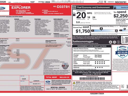 Used 2022 Ford Explorer ST w/ Equipment Group 401A image 7