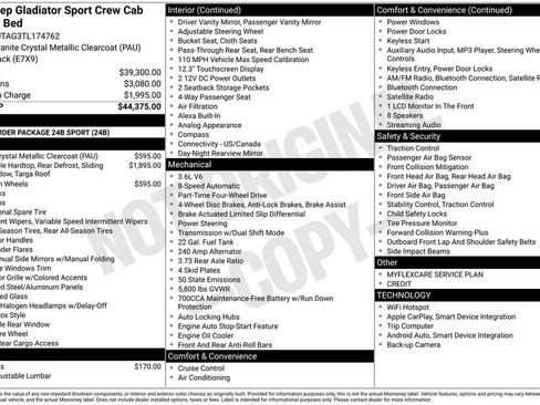 New 2026 Jeep Gladiator Sport AWD/4WD image 9