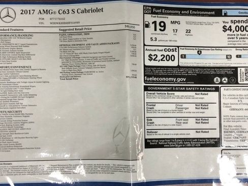 Used 2017 Mercedes-Benz C 63 AMG S image 56