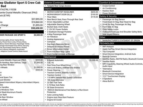 Used 2024 Jeep Gladiator Sport AWD/4WD image 39