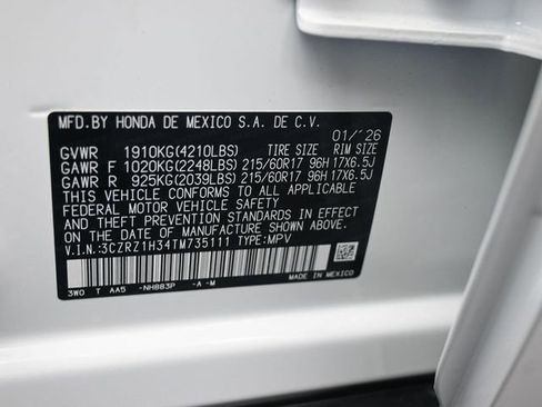 New 2026 Honda HR-V LX image 20