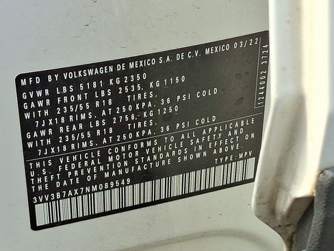 Used 2022 Volkswagen Tiguan SE FWD image 25