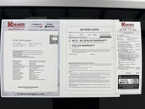 Used 2016 Ford Explorer XLT w/ Equipment Group 201A FWD image 35