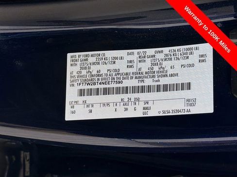Certified 2022 Ford F250 Lariat w/ Black Appearance Package AWD/4WD image 39