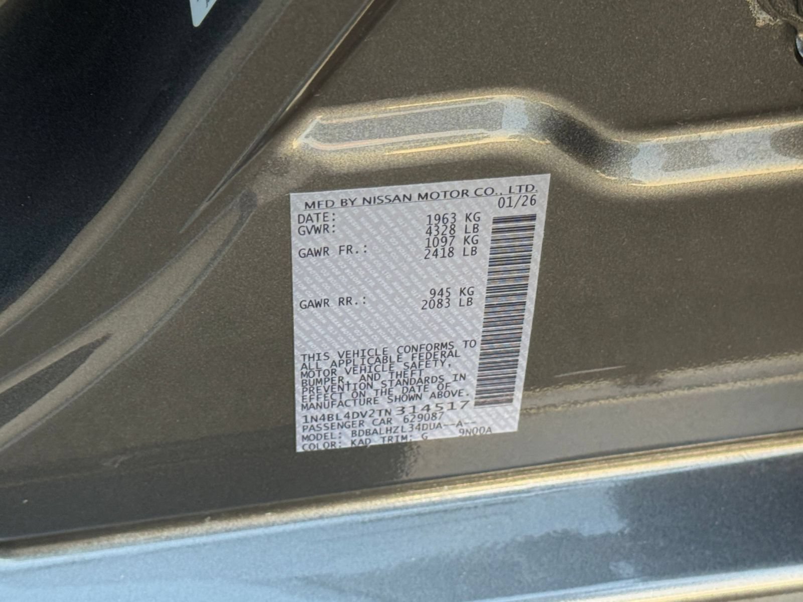 Used 2026 Nissan Altima 2.5 SV FWD image 28