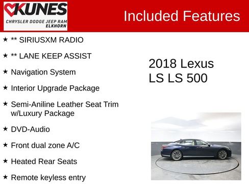 Used 2018 Lexus LS 500 AWD w/ Interior Upgrade Package image 4