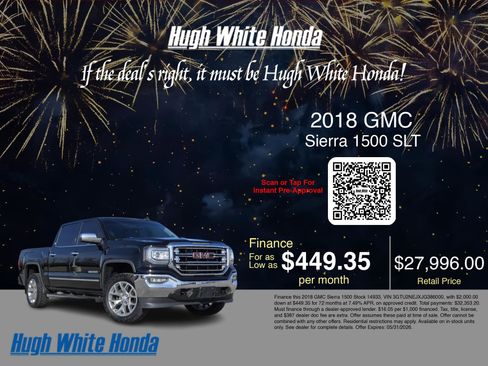 Used 2018 GMC Sierra 1500 SLT w/ SLT Premium Package AWD/4WD image 3